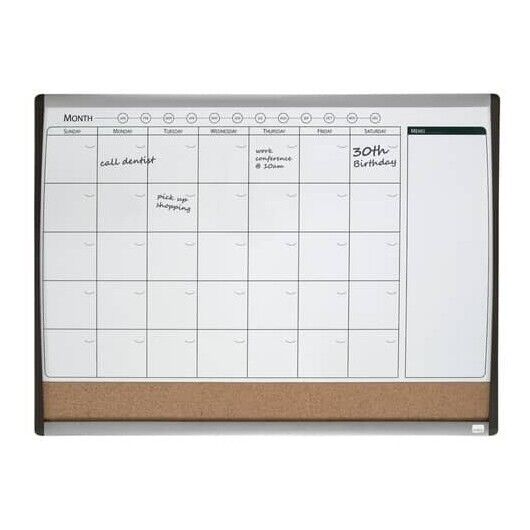 Lavagna magnetica combinata con calendario mensile Nobo Nobo 58,5x43 cm 1903813