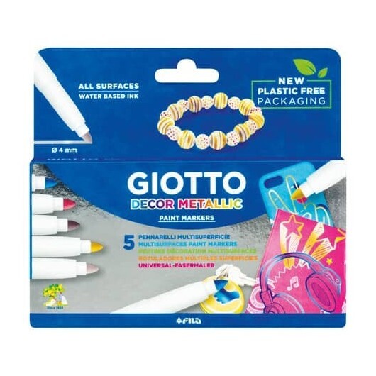 Pennarelli Giotto Decor Metallic in conf. 5 colori assortiti F452900