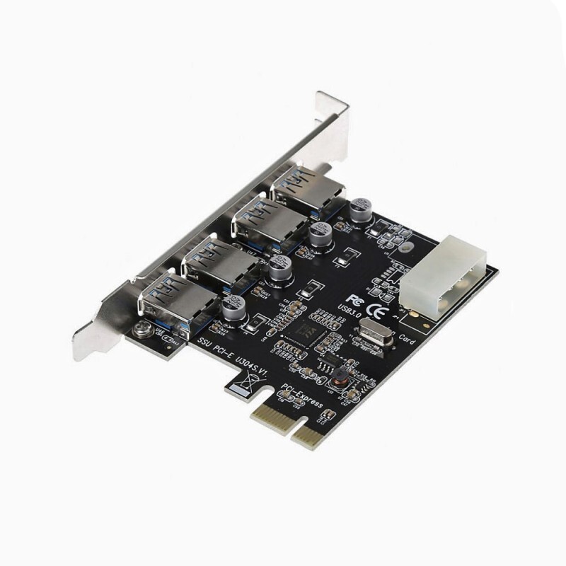 Pci-e Pcie To 4 Ports Usb 3.0 Hub Pci-express Card Espansione Porte Adapter_