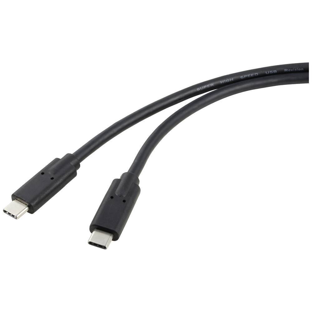 Renkforce Cavo USB-C USB4™ Spina USB-C®, Spina USB-C® 1.00 m Nero doppia
