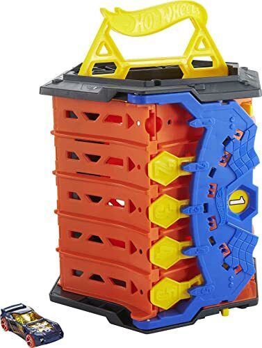 Hot Wheels, ​Hot Wheels Roll Out Raceway Track Set, Storage Bucket (V6Q)