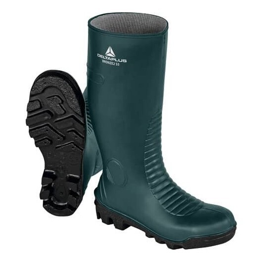 Stivali di sicurezza in PVC Delta Plus BRONZE2 S5 - verde-nero - misura 40 - BRO