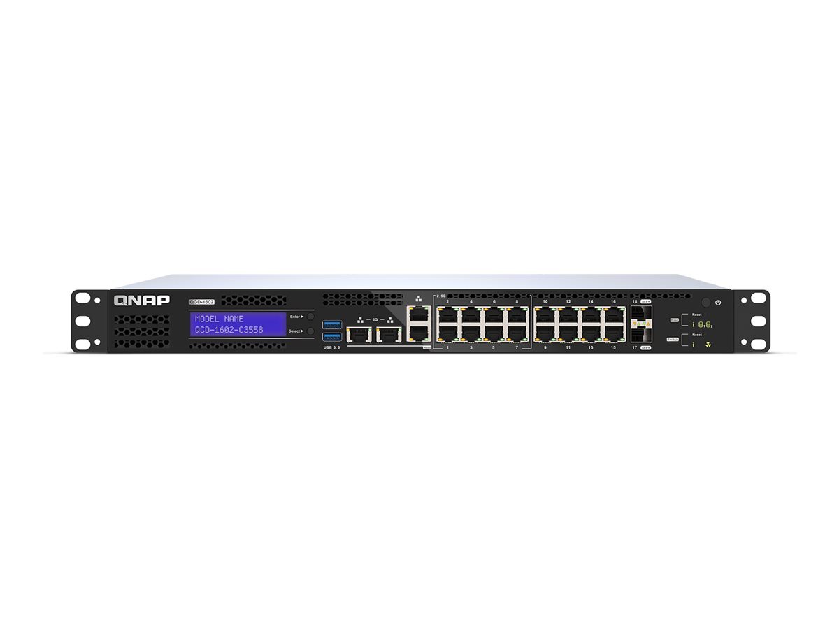 QNAP QGD-1602-C3558-8G Smart Edge Switch mit 2.5 GbE und 10 QGD-1602-C3558-8G