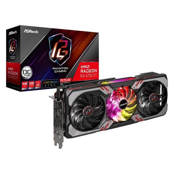 Asrock Phantom Gaming RX 6750 XT AMD Radeon RX 6750 XT 12 GB GDDR6 (Asrock RX675