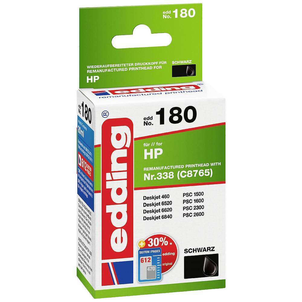 Cartuccia Edding Compatibile sostituisce HP 338, C8765EE Nero EDD-180 18-180