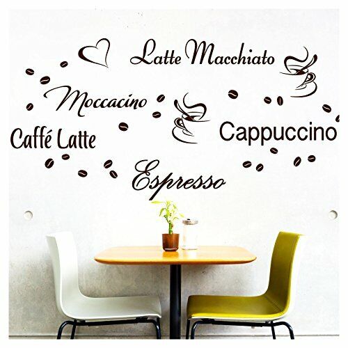 Wandora, G006, adesivi da parete per cucina con scritte: “Latte (T6u)