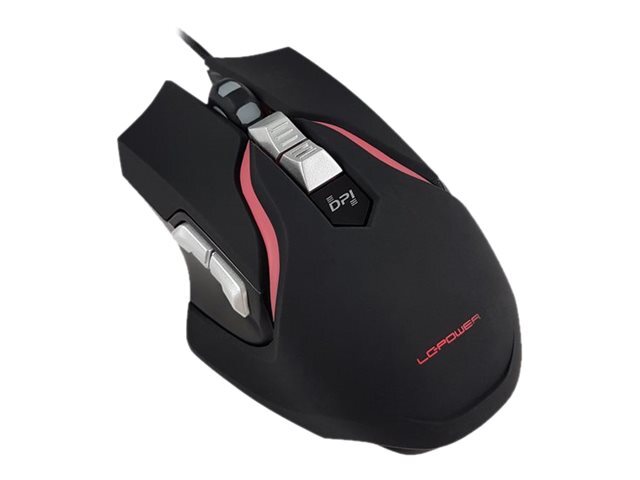 LC-Power m715B Mano destra Ottico USB tipo A 4000 DPI Nero Argento LC-M715B