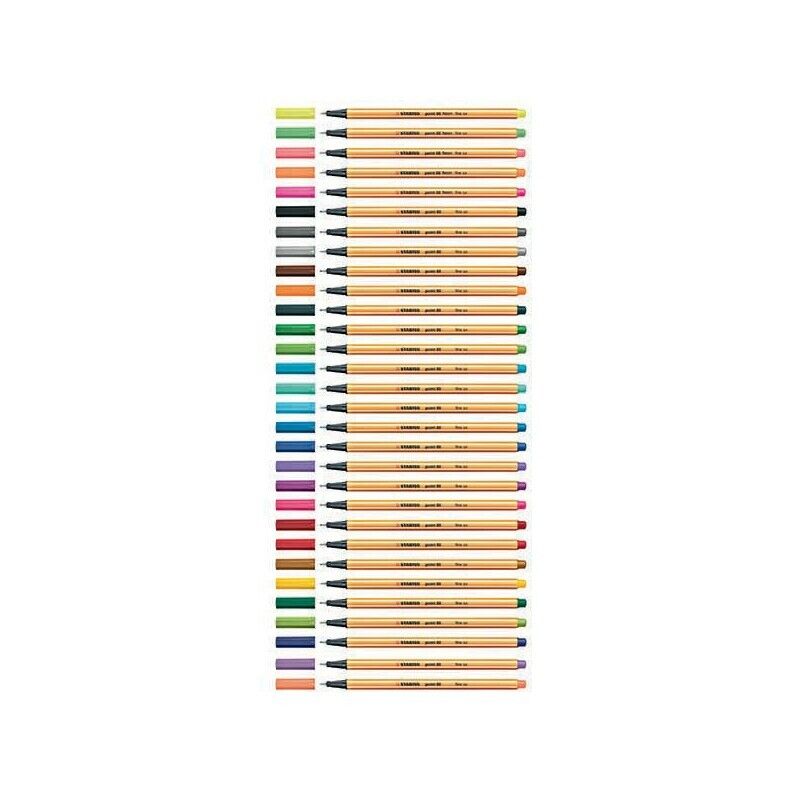 Pennarello STABILO point 88/53 - VERDE PINO (10 Pz). Fineliner punta fine
