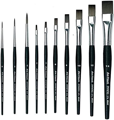 Da Vinci Serie 373 (3373), Set 3 pennelli sintetici, 0,2,4 e Da Vinci (l9v)