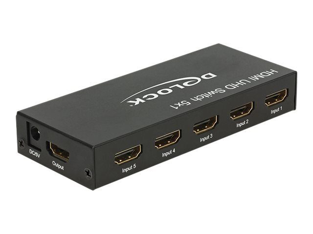 Delock 18685 HDMI Metallo Nero 18 Gbit/s 600 MHz 3840 x 2160 Pixel 18685