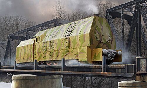 Hobbyboss-Modello in plastica German Panzerlok BR57 Armoured Locomotive, (O9u)