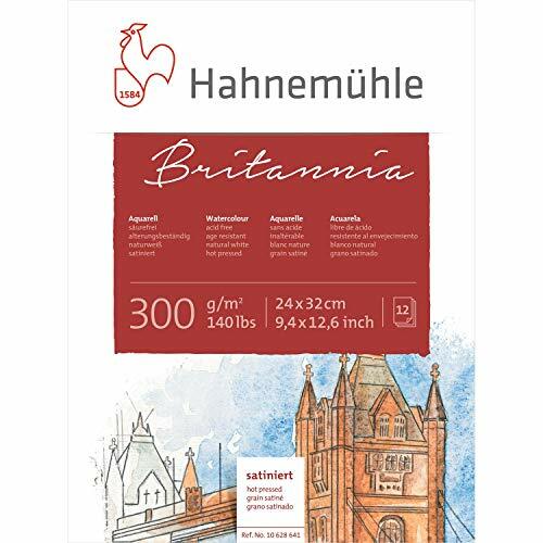 Hahnemuhle Britannia 300gsm Block - 24 x 32cm Hot Pressed (x8A)