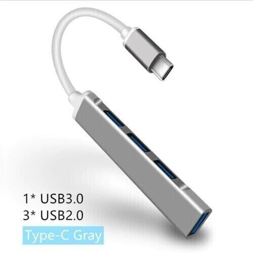 HUB USB C 3.0 ADATTATORE MULTI SPLITTER TIPO C - 4 PORTE