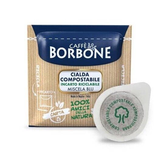 Caffè in cialda compostabile ESE 44 mm Caffe Borbone qualità Blu - in conf. da 1
