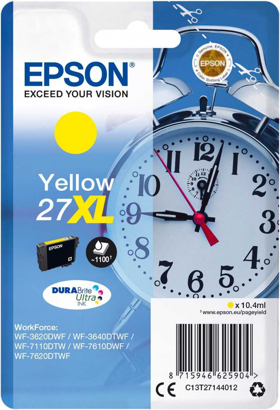 Epson T27XL Giallo Cartuccia Getto di inchiostro 235M262 C13T27144022
