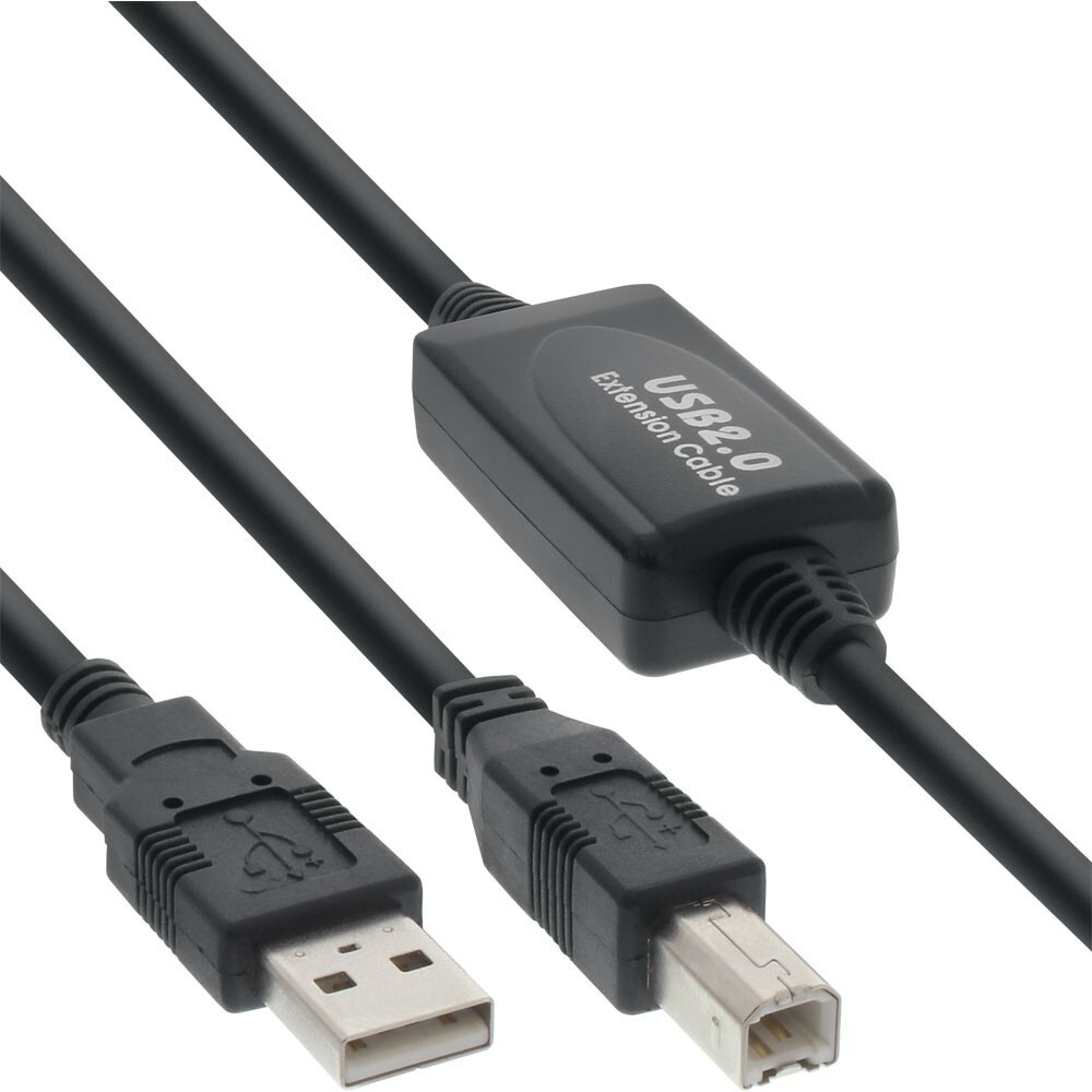 InLine Cavo USB 2.0, Attivo, Amplificatore segnale "Repeater", Type A maschio  a