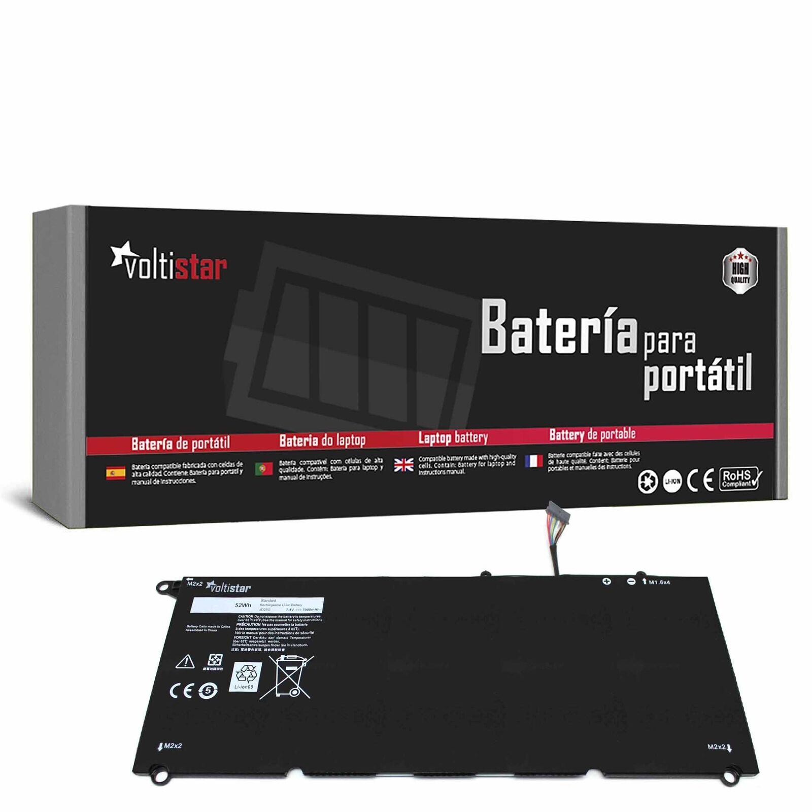 BATTERIA PER PORTATILE DELL XPS 13 9343 9350 JD25G 90V7W