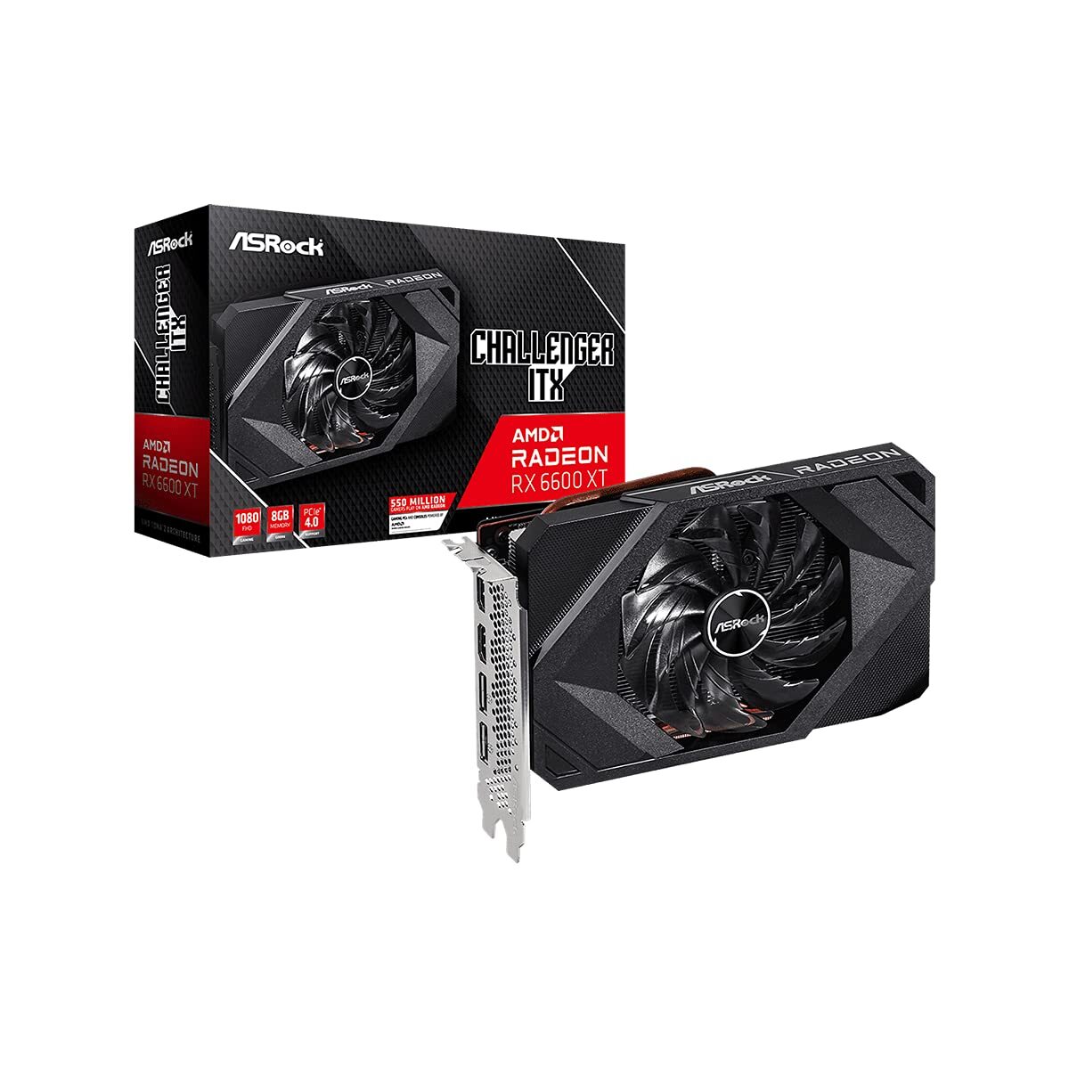 ASRock AMD Radeon Rx6600xt Grafico Tavola GDDR6 8GB RX6600XT Cli 8G HDMI Nuovo