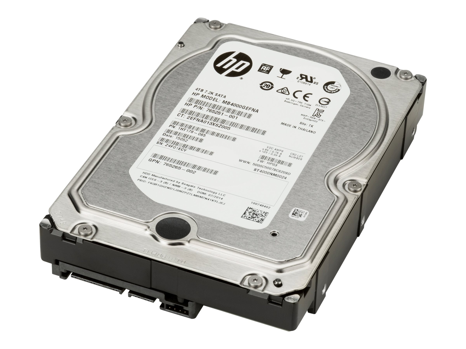 HP Unità disco rigido SATA 7200 da 4 TB 3.5" 4 TB 7200 Giri/min Disco K4T76AA