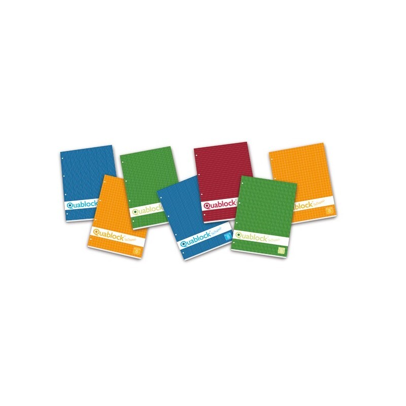 Blocco collato QUABLOCK PIGNA - A4 - 4 mm - 50 Fg. da 80 gr. (5 Pz)