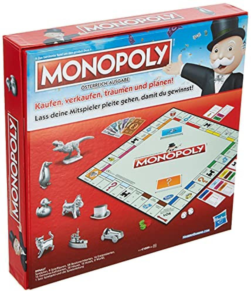 Hasbro Gaming C1009156 - Gioco di famiglia Monopoly Classic, versione austriaca