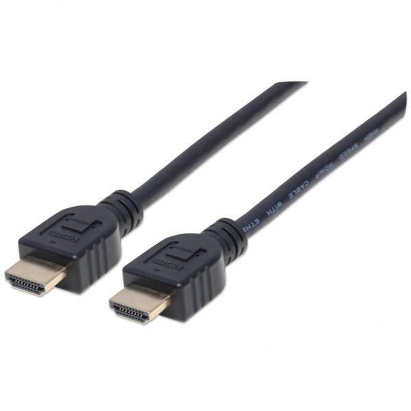 Cavo HDMI CL3 High Speed con Ethernet A/A M/M 1m Nero