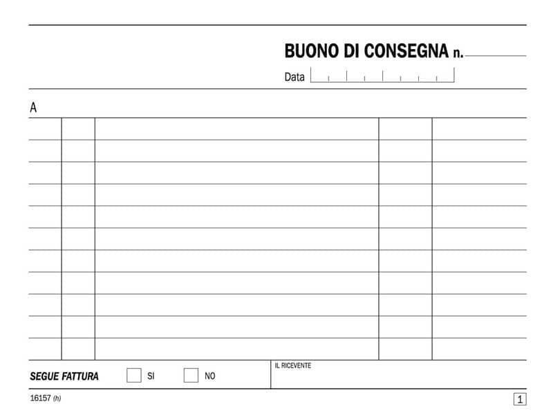 Blocco buoni di consegna flex 11,5x16,5 cm - 50x2 copie autoricalcanti 161570000
