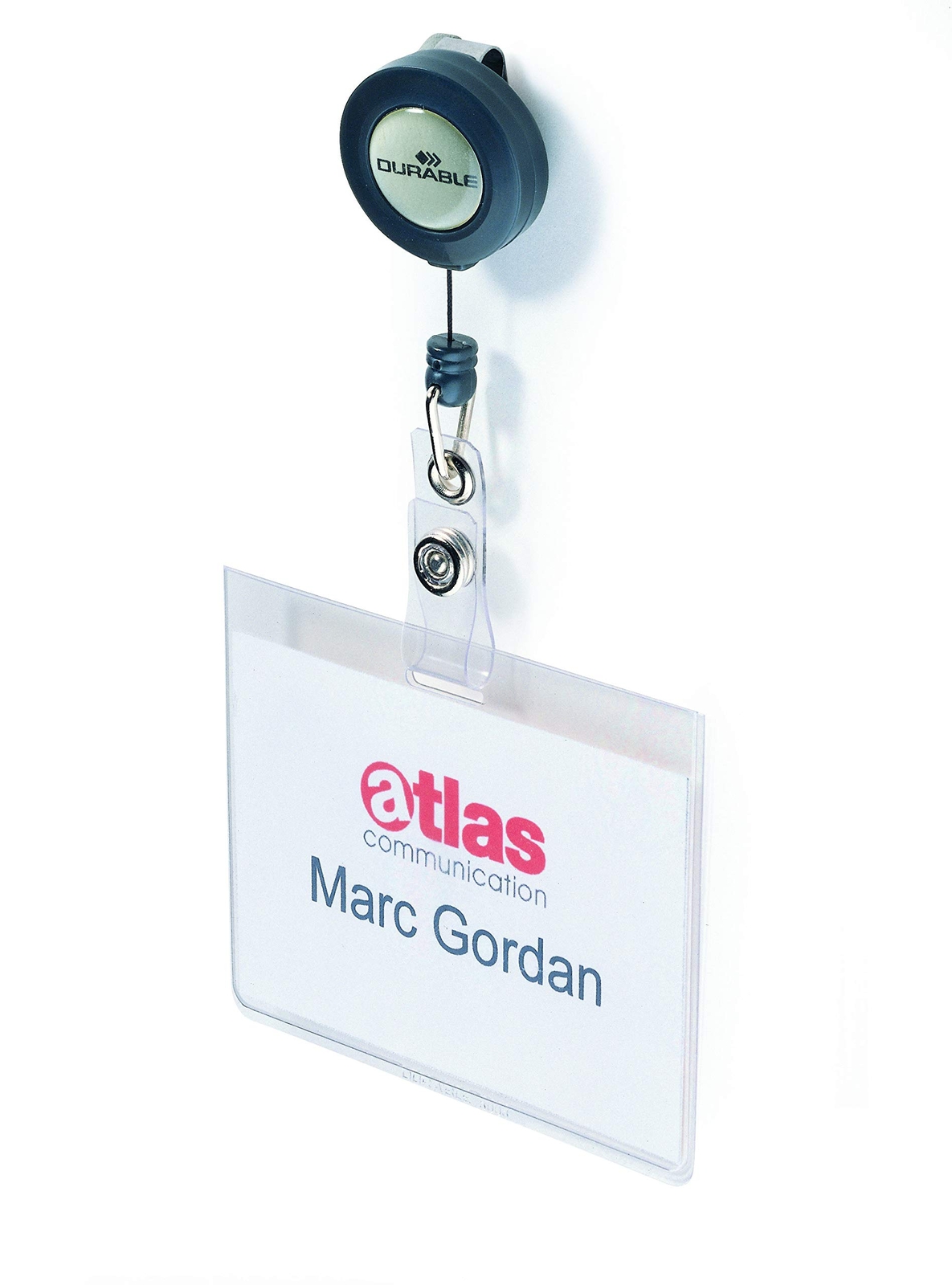 Durable Security Badge 60 x 90mm Transparent   Pack of 20 Badges   Includes Blan