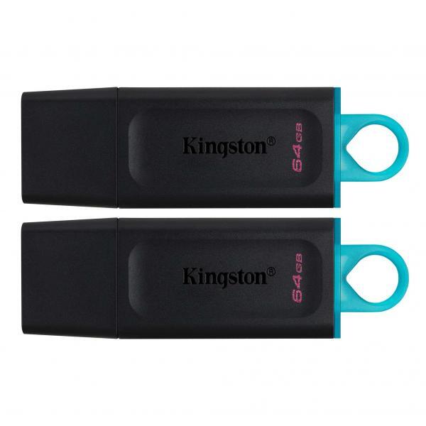 Kingston - Digital Media Product 64GB DT EXODIA USB3.2 GEN 1 (BLACK + TEAL) 2 PI