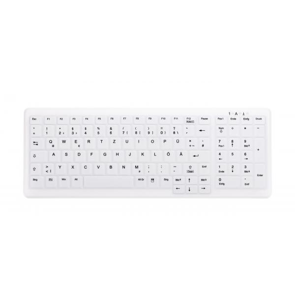 CHERRY AK-C7000 tastiera Wireless a RF + USB QWERTZ Tedesco Bianco
