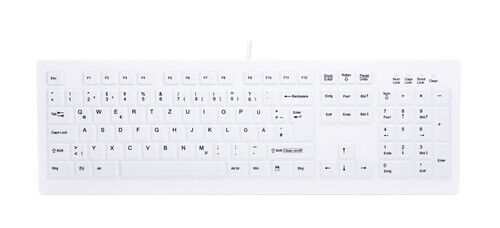 CHERRY AK-C8100F-UVS-W/GE tastiera USB QWERTZ Tedesco Bianco