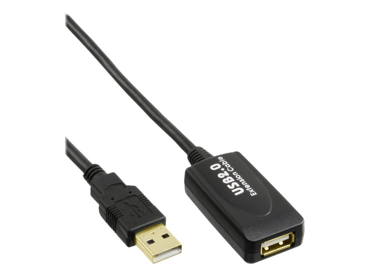 InLine Cavo USB 2.0 Am/ A F Attivo Repeater prolunga nero 7,5m USB hub 34607I