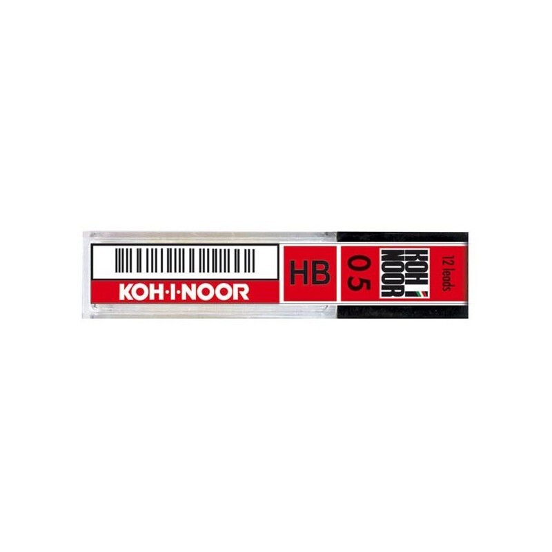 Astuccio da 12 Micromine gradazione HB da 0.5 mm. E205-HB KOHINOOR (12 Pz)