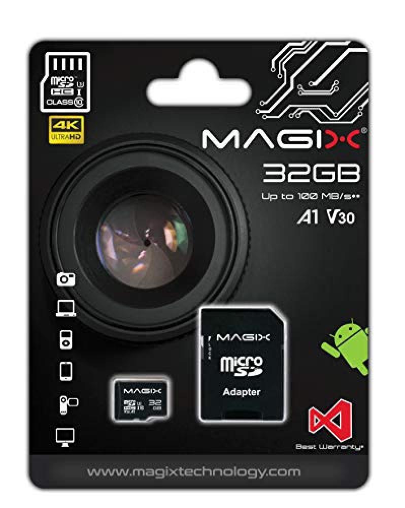 (TG. 32GB) Micro SD Card MAGIX 4K Series Class10 V30 + SD Adapter UP to 100MB/s
