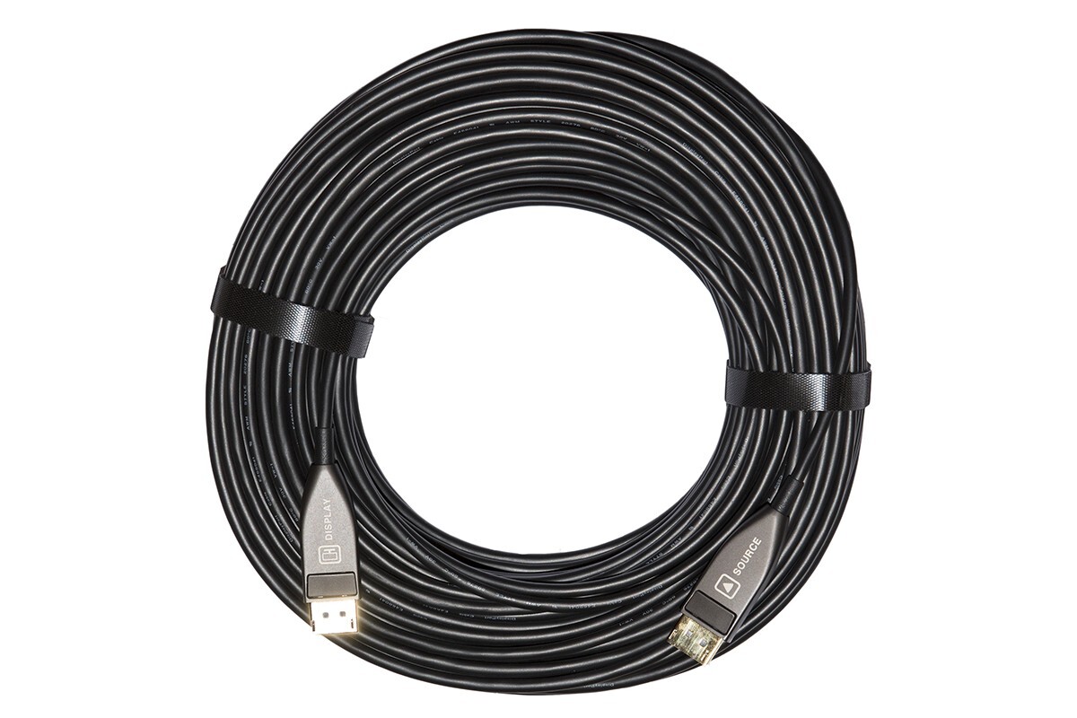 CAVO VIDEO AOC FIBRA OTTICA COLLEGAMENTO DISPLAYPORT 1.2 4K60HZ ULTRA HD MT 50