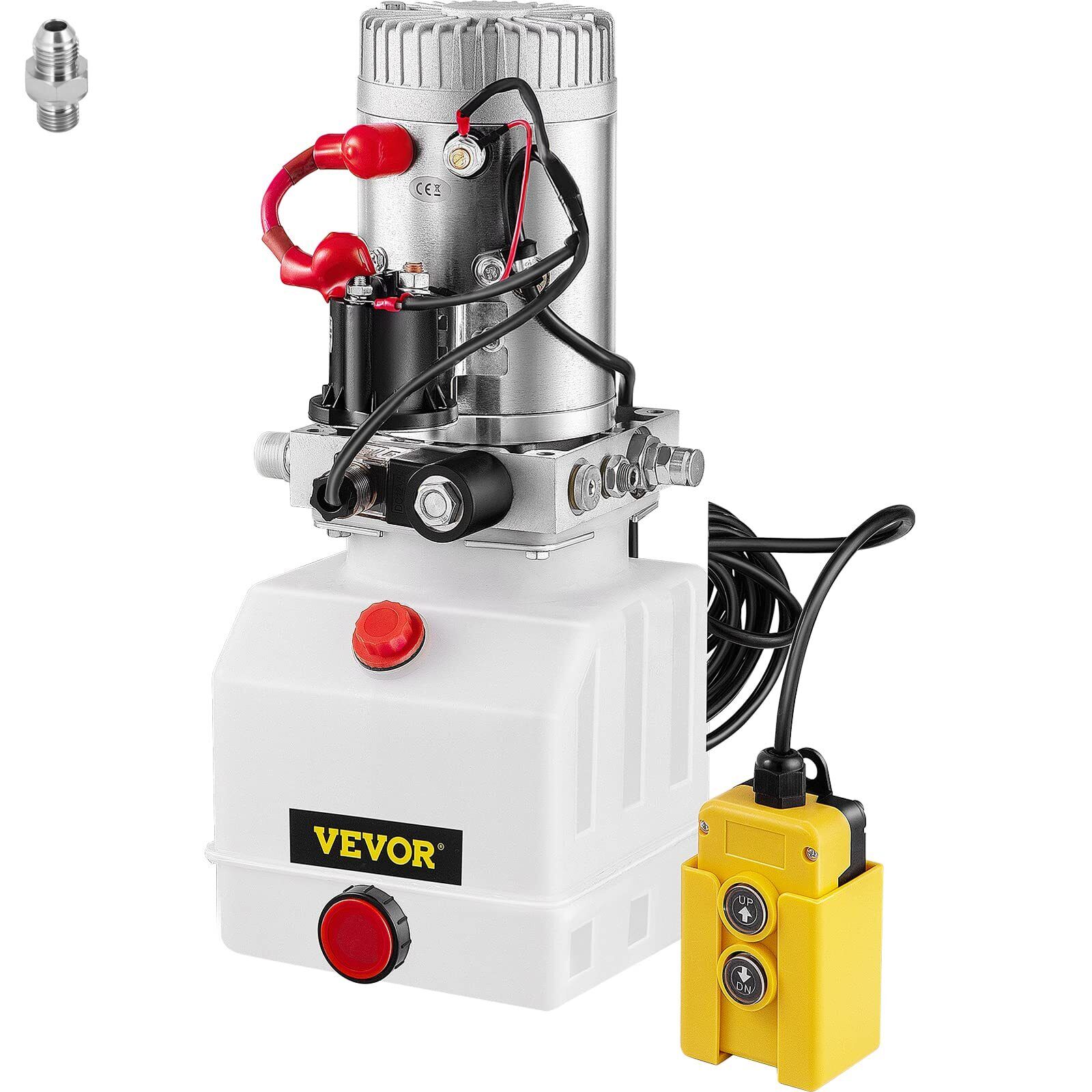 VEVOR Mophorn 4 Quart Hydraulic Pump for Dump Trailer Hydraulic Power (Y1C)