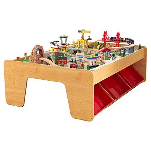 KidKraft Tavolo e Pista Trenino Waterfall Mountain in Legno per Bambini (N8J)