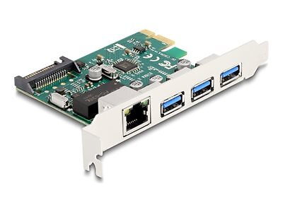 Delock PCI Express x1 Karte zu 3 x USB 5 Gbps Typ-A Buchse+ 1 Gigabit 90105