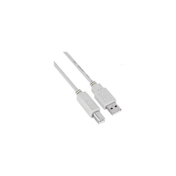 Nilox USB2-AB-MM3-B cavo USB 3,00 m USB A USB B Bianco