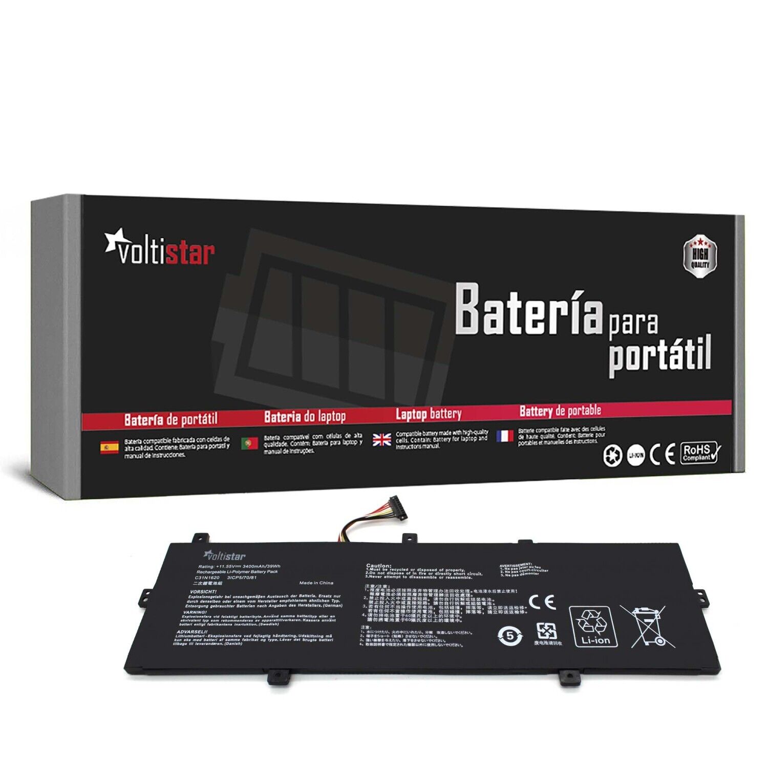 Batteria Per Portatile ASUS Zenbook UX430 UX430U UX430UA UX430UQ C31N1620