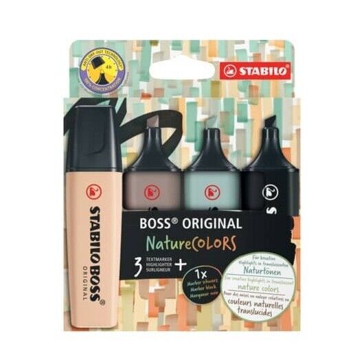 Evidenziatori Stabilo Boss Nature Colors - conf. 4 colori 70/4-2-5