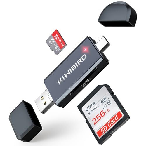 KiWiBiRD USB C USB-A SD Lettore de Schede di Memoria Micro SD Micro USB Tipo ...