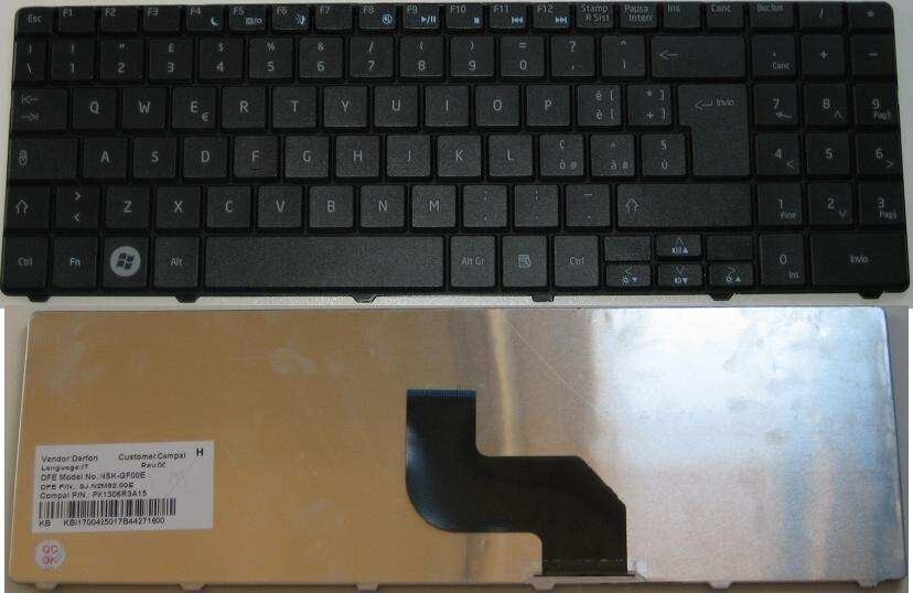 Tastiera italiana compatibile con Acer PK130EI1A16