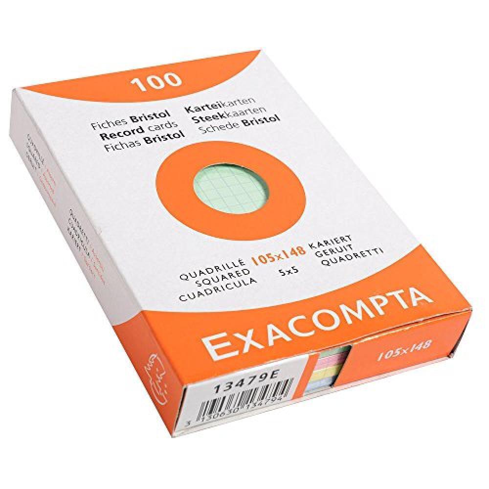(TG. 10x14) Exacompta 13479E Cartoncini Bristol, 10x14 cm, Multicolore - NUOVO