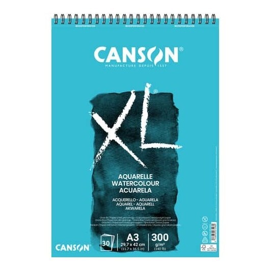 Blocco spiralato Canson Aquarelle XL 30 ff. - 300 g - A3 C400039171