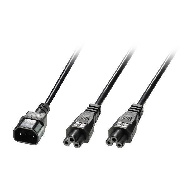 Cavo di alimentazione a Y IEC C14 a 2x IEC C5, 2,5m