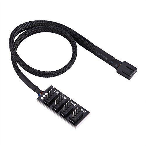 Hub per ventole PWM a 4 pin, ventole per PC Hub a 4 vie con cavo splitter (V3w)