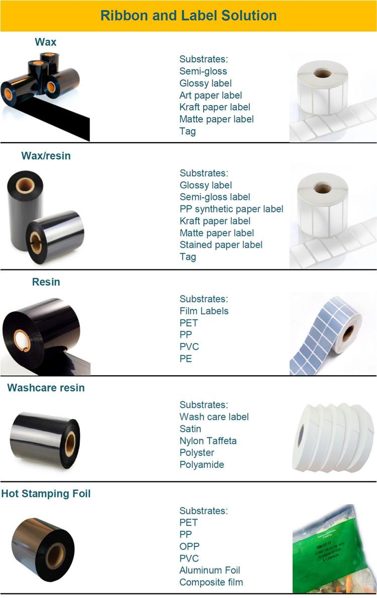 NASTRO RIBBON ZEBRA 110MMX450MT NERO IN RESINA COMPATIBILE CK36GR110X450MT PER S
