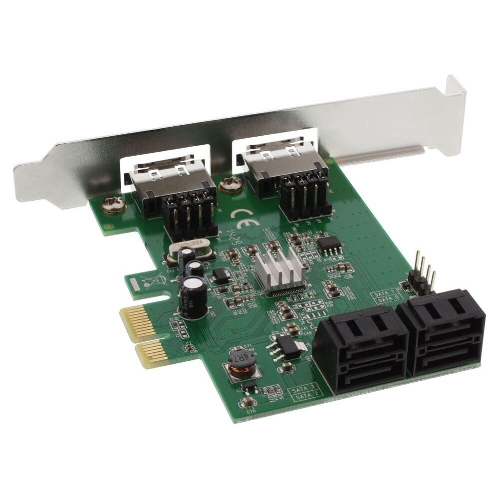 InLine Scheda controller SATA 6Gb/s, 4x SATA (2x eSATA), PCI-Express 2.0