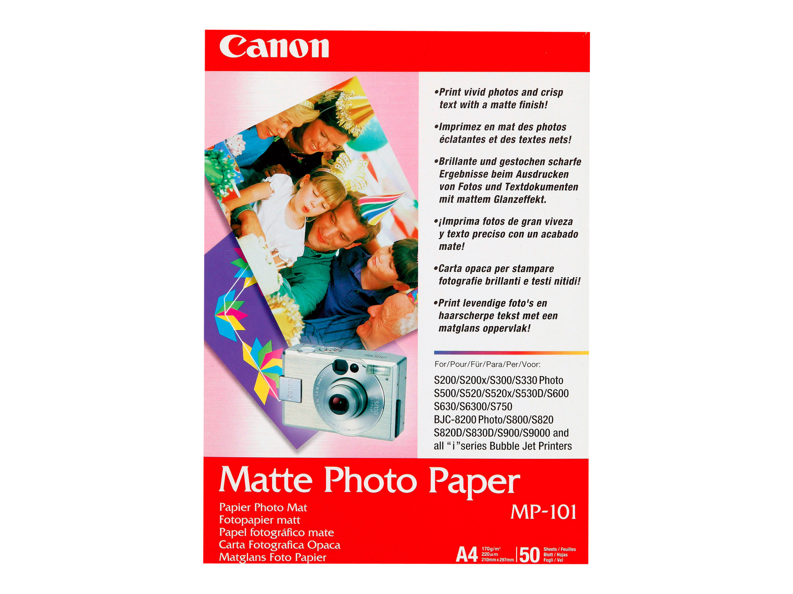 Canon mp-101 A 4 50 Blatt matt 170 g Photo paper 170 g/m² Photo paper 7981A005